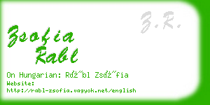 zsofia rabl business card